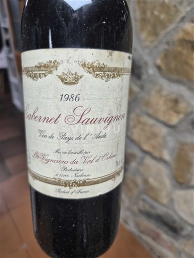 Languedoc Määrittelemätön Les Vignerons du Val d'Orbieu Cabernet Sauvignon 1986