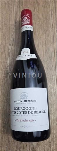 Viner Rouge sec La Couleuvraire Nuiton-Beaunoy 2018 Frankrike Bourgogne Hautes Côtes de Beaune AOC