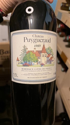 Bordeaux Ospecificerad Château Puygueraud 1989