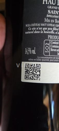 Burdeos Saint-Estèphe Château Haut Coteau Sin añada