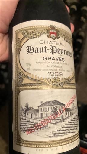 Bordeaux Graves Château Haut-Peyrous 1989