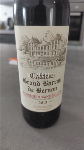 Bordeaux Puisseguin-Saint-Émilion Château Grand Barrail de Bernon 2013