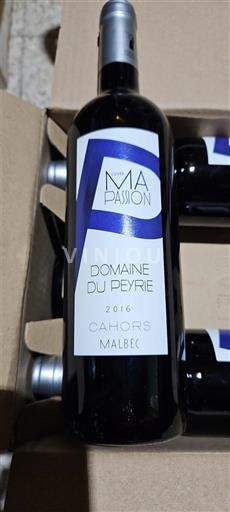 Sud-Ovest Cahors Domaine Peyrié Ma Passion 2016
