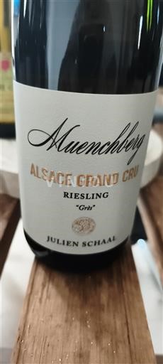 Viner Blanc sec Grès Julien Schaal 2024 Frankrike Alsace Ospecificerad AOC Grand Cru
