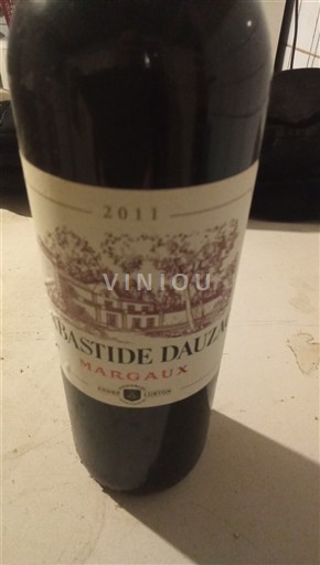 Vin Rouge sec Bastide Dauzac 2011 France Bordeaux Margaux AOC