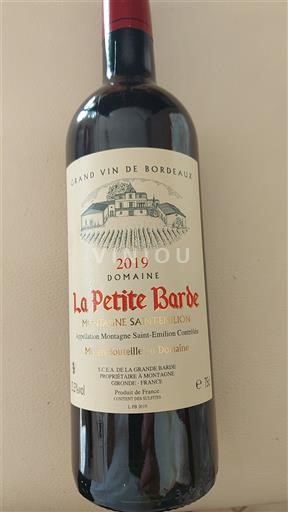 Bordeaux Montagne-Saint-Émilion Domaine La Petite Barde 2019