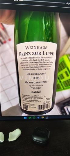 Баден Weinhaus Prinz zur Lippe Die Eisheiligen 2024
