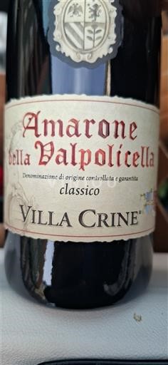 Veneto Amarone della Valpolicella Villa Crine Classico 2013