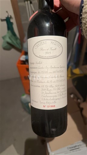 Vine Rouge sec Réserve de Famille Château Martet 2015 Frankrig Bordeaux Canon-Fronsac AOC