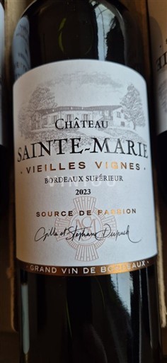 Бордо Бордо Суперіор Château Sainte-Marie Vieilles Vignes 2023