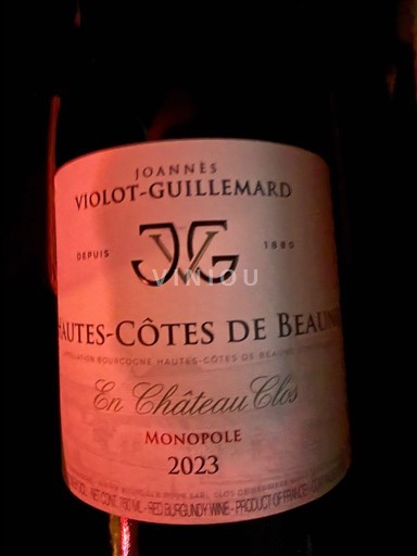 Bourgogne Hautes Côtes de Beaune Joannes Violot-Guillemard En Château Clos 2023