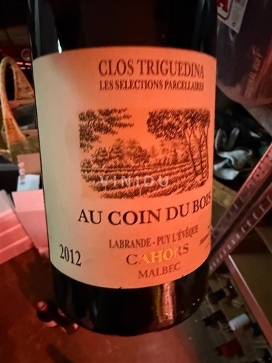 Sud-Ovest Cahors Clos Triguedina Au Coin du Bois 2012