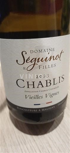 Burgundija Chablis Domaine Séguinot & Filles Vieilles Vignes 2023