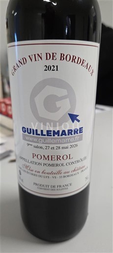 Bordeaux Pomerol Guillemarre 2021