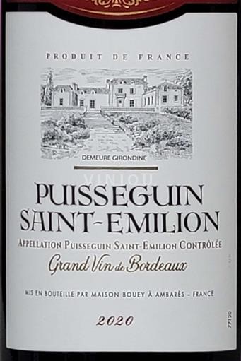 Burdeos Puisseguin-saint-émilion Chantet Blanet 2020