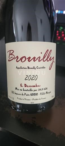 Beaujolais Brouilly G. Descombes 2020