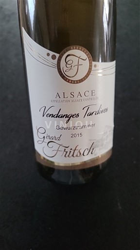Alsace Vendanges Tardives Gérard Fritsch Vendanges Tardives Gewurztraminer 2015