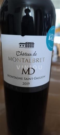 Bordoja Montagne-saint-émilion Château Montalbret MD 2019