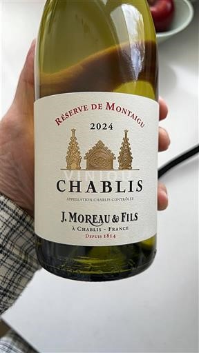 Burgundy Chablis J. Moreau & Fils Réserve de Montaigu 2024