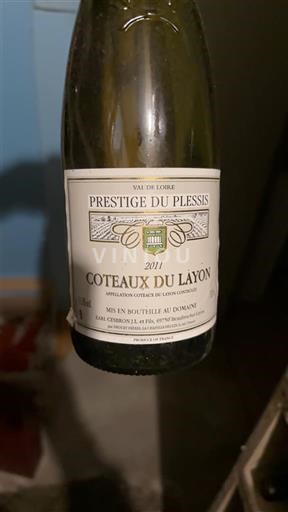 Dolina Loare Coteaux-du-Layon Domaine Plessis Prestige du Plessis 2011