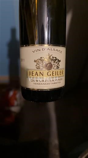 Alsácia Não especificado Vendanges Tardives Jean Geiler Gewurztraminer Vendanges Tardives 2011