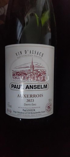 Víno Blanc demi-sec Paul Anselm 2023 Francie Alsasko Vin de France