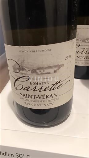 Borgogna Saint-Véran Domaine Carrette Les Chatenays 2019