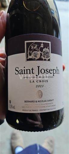 Thung lũng Rhône Saint-Joseph Bernard & Nicolas Gravat La Croix 2023