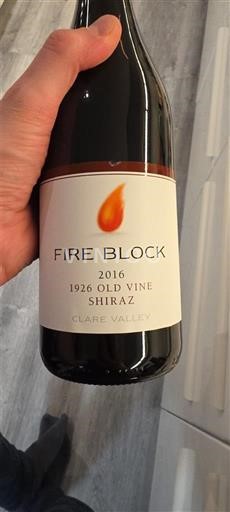 Південна Австралія Клер-Валлі Fire Block 1926 Old Vine Shiraz 2016