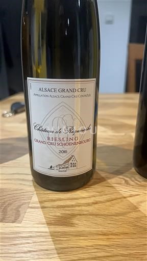 Viner Blanc sec Riesling Grand Cru Schoenenbourg Château Riquewihr 2016 Frankrike Alsace Ospecificerad AOC Grand Cru