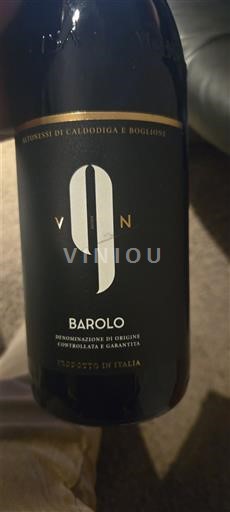 Piedmont Wines Barolo Tenuta Vignoni di Caldogno e Boglione V9 2018