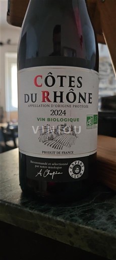 Rhônetal Côtes du Rhône Vin biologique 2024