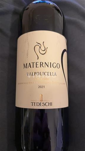 Wines Rouge sec Maternigo Tedeschi 2021 Italy Wines of Veneto Unspecified DOC
