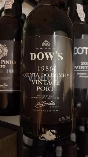 Bồ Đào Nha Porto Dow's Quinta do Bomfim Vintage Port 1986