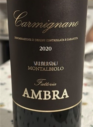 Toskana Carmignano Fattoria Ambra Riserva Montalbiolo 2020