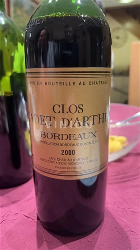 Bordeaux Clos Cadet d'Arthus 2000