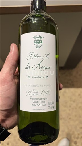 Sudoeste No especificado Vins Lacombe et Fils Blanc Sec des Arrieux 2024