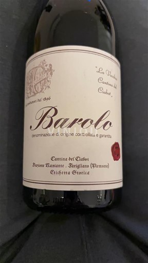 Piedmont Wines Barolo Cantina del Ciabot La Vostra Cantina del Cuabot Etichetta Storica 2020
