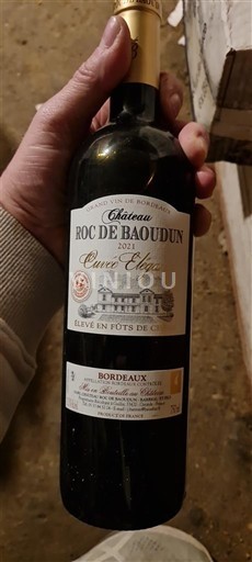 Viner Rouge sec Cuvée Elégie Château Roc de Baoudun 2021 Frankrike Bordeaux AOC