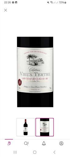 Bordeaux Saint-Émilion Grand Cru Grand Cru Château Vieux Tertre Icke årgångsbetecknad