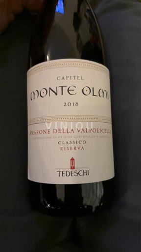 Veneto Amarone della Valpolicella Tedeschi Capitel Monte Olmi 2018