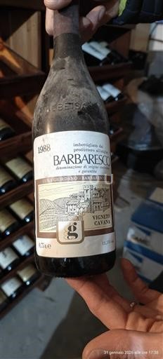 Piemonte Barbaresco Giordano Vigneto Cavana 1988