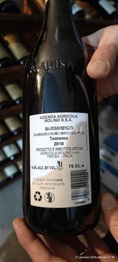 Piemonte Barbaresco Azienda Agricola Molino Teorema 2018