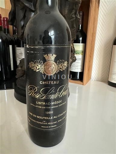 Bordeaux Listrac-Médoc Château Rose Sainte Croix 1986