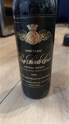 Bordeaux Listrac-Médoc Château Rose Sainte Croix 1986