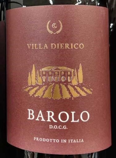 Piedmont Wines Barolo Villa Dierico Non-Vintage
