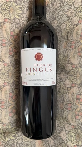 Kastilja dhe Leoni Ribera del Duero Dominio de Pingus Flor de Pingus 2005