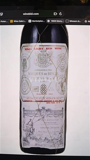 Rioja Marqués de Riscal 1968