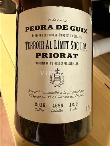 Каталонія Пріорат Terroir al Límit Pedra de Guix 2016