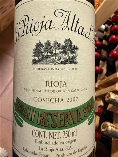 Ла-Ріоха Ріоха La Rioja Alta Gran Reserva 904 2006